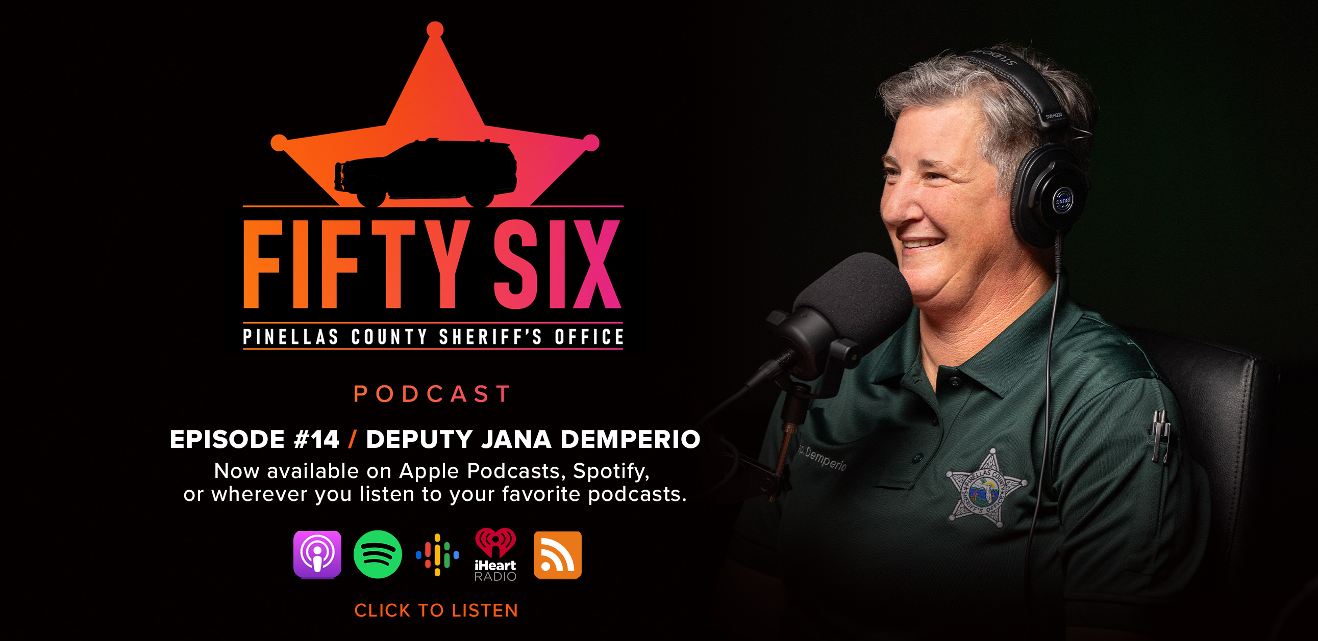 56 Podcast, Episode 14 Deputy Jana Demperio, now available wherever you listen to your favorite podcasts.